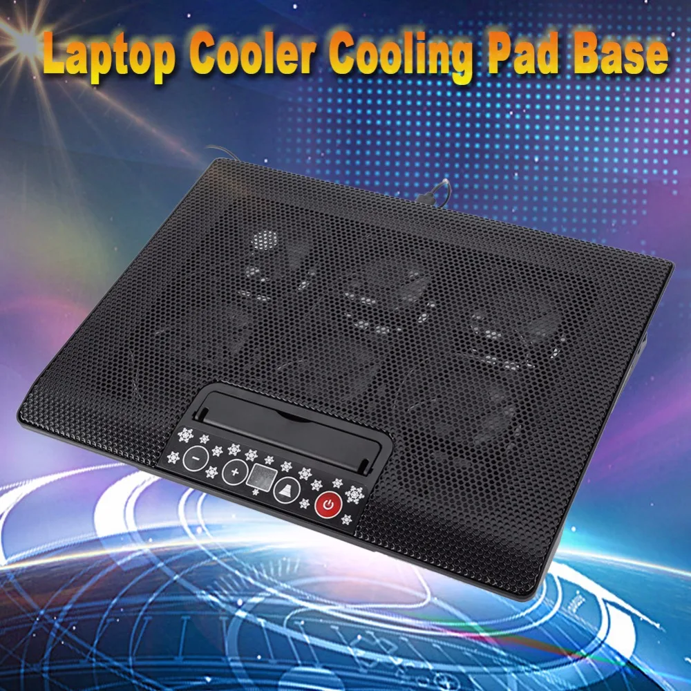

Laptop Cooler Cooling Pad Base USB 6 Fans Adjustable Angle Mounts Stand 17" or Below Notebook
