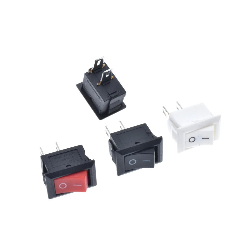 100 шт. 10*15 мм KCD11 3A/250V 2Pin ВКЛ./ВЫКЛ. Белый мини кулисный переключатель для лодки