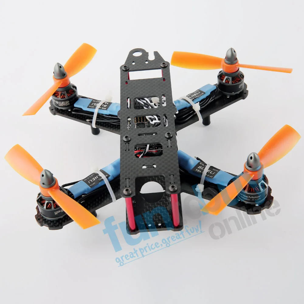 

QAV180 Carbon Fiber Quadcopter Frame Kits w/1806 Motor SimonK 10A ESC Naze RV5 6 DOF Flight Controller 4045  Cw CCW Props