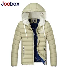 JOOBOX Бренд Мужской Куртка 2016 Новая Мода Тонкий Зимняя Куртка Мужчины Толстый Теплый С Капюшоном Хлопка-Ватник Большой Размер jaqueta masculina