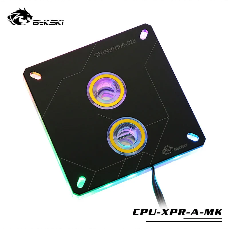 Bykski cpu-XPR-A-MK-V2 RGB Led cpu водяного охлаждения блок для Intel 115x2011 2066 черный