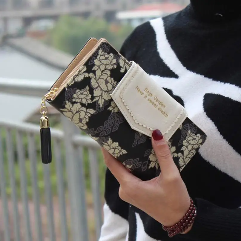  2016 high-quality new style women long wallet Ladies Clutch Wallet Long with Card Holder Purse Handbag wallet case promotion #EY 