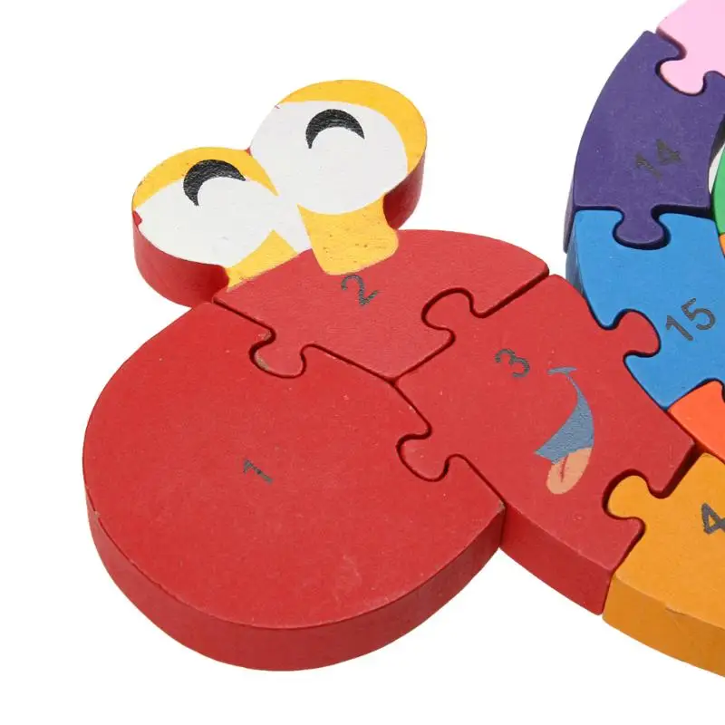 Игрушки для детей деревянные головоломки 26 Английский, алфавитно-цифровой улитки головоломки игрушки забавные цифровые Puzlzle Игры развивающие игрушки для детей