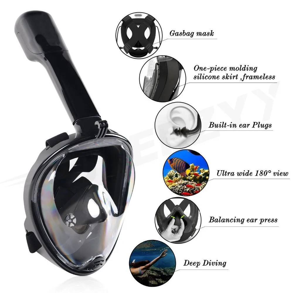 

Diving Mask Scuba Mask Anti Fog Full Face Snorkeling Mask Set Diving Underwater Women Men Swimming Snorkel Diving Equipment