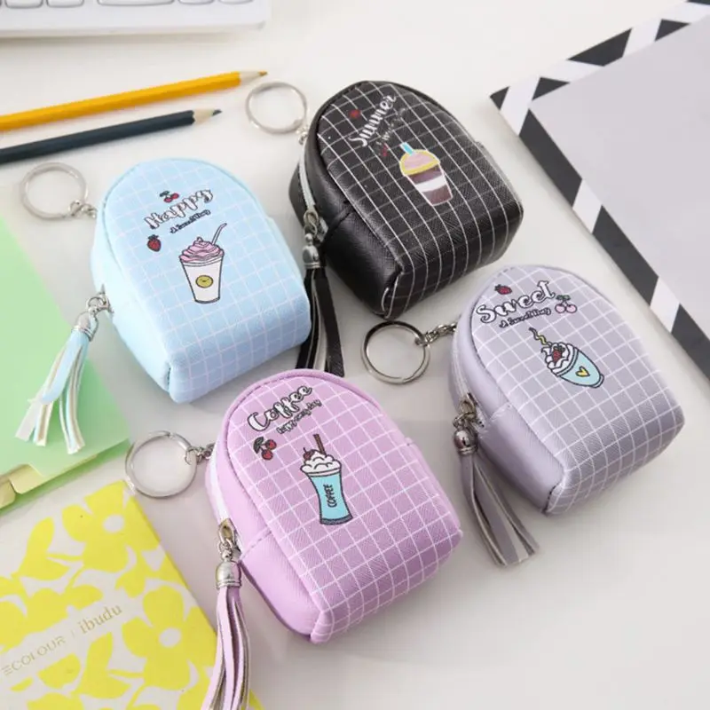 Модный женский детский мини-кошелек с кисточками для монет, сумочка, маленькая сумочка для карт, держатель для наушников, сумка для мелочи, брелок для ключей