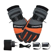 Зимние USB грелки для рук, электрические термальные перчатки, водонепроницаемые перчатки с подогревом, на батарейках, для мотоцикла, лыжного спорта