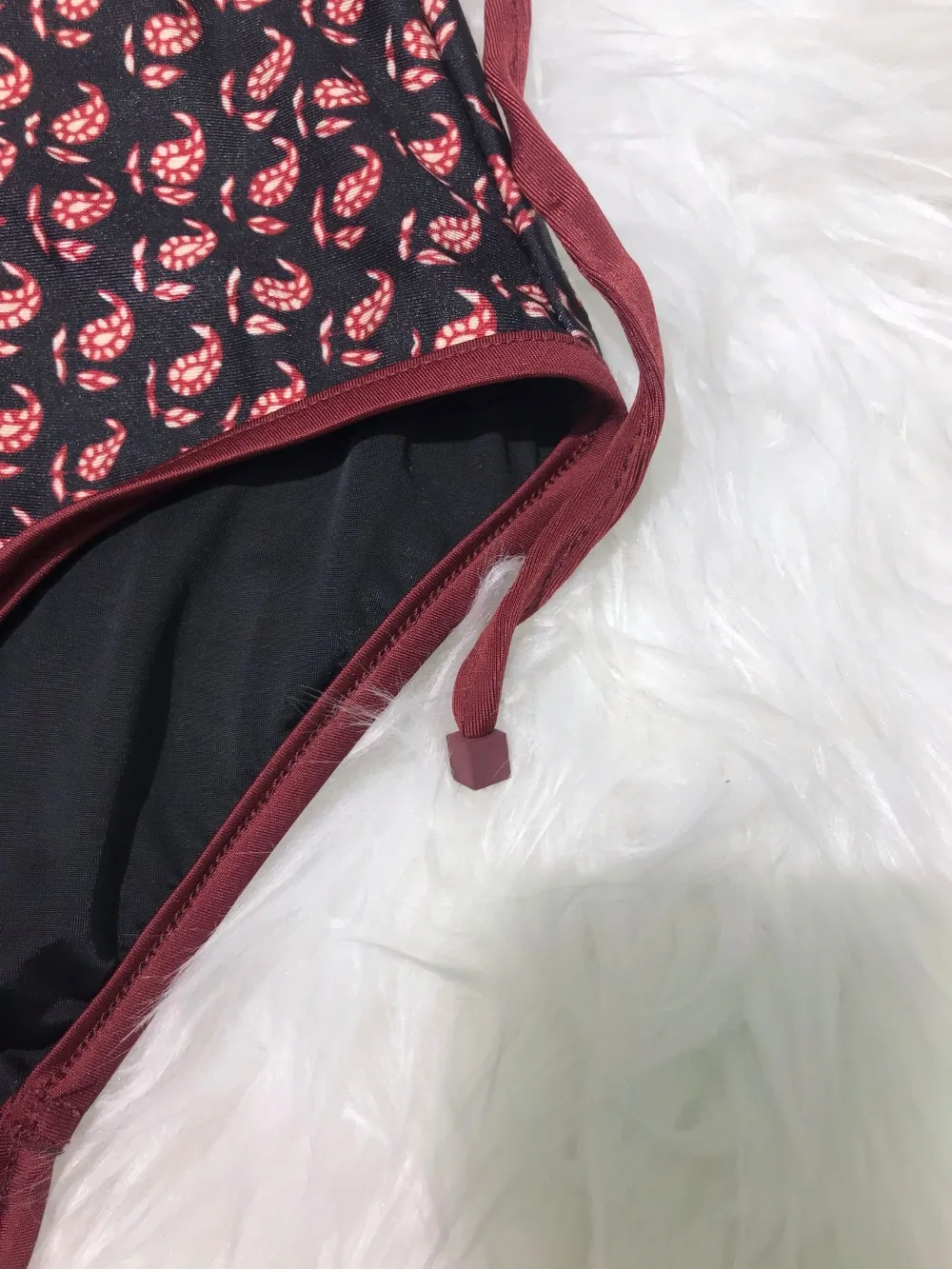 Женский Глубокий v-образный вырез с оборкой спереди one piece In Splice Print