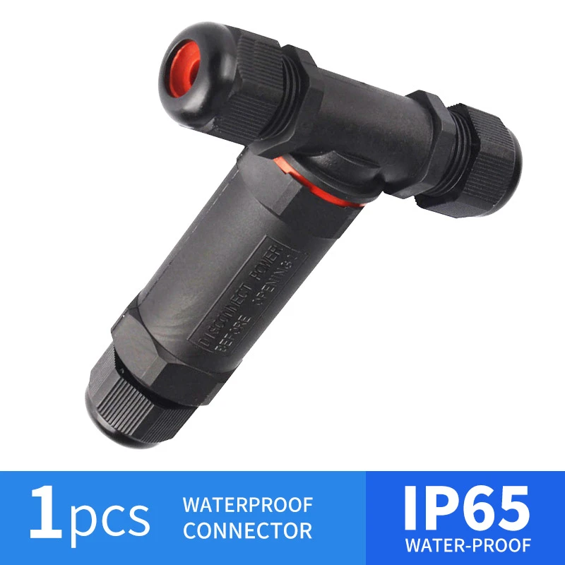 

5Pin IP68 T-Type Wire Waterproof Terminal Connector Quickly Connected 5 Pin 3 Hole Sealed IP 68 Retardant Junction Boxes