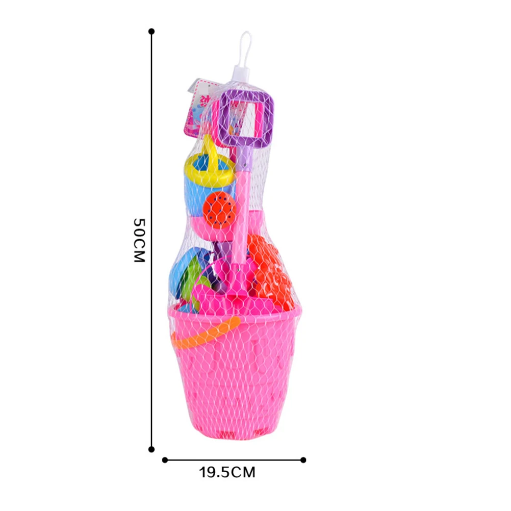 8pcs/Set Beach Toys Multicolor Sand Water Wheel Molds Bucket Tools Kit for Children