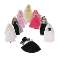 9 Colors Press Elegant Queen&Princess Wedding Dress Fit For 11.8 Inch Barbie Doll Clothes Accessories,Child's Toys,Birthday Gift 2