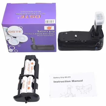 

DSTE BG-E9 Battery Grip with 6pcs Rechargeable Batteries NI-MH AA Battery for Canon 60D 60Da DSLR Camera