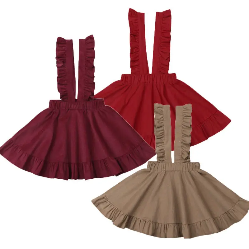 Hot Sale Baby Toddler Girls Casual Ruffle Strap Dress Princess Dresses Clothes | Детская одежда и обувь