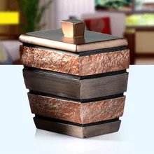 Европа Стиль подражали-мрамор Ватные палочки коробка для хранения Мода Многофункциональный Смола хозяйственные хранилища поле украшения