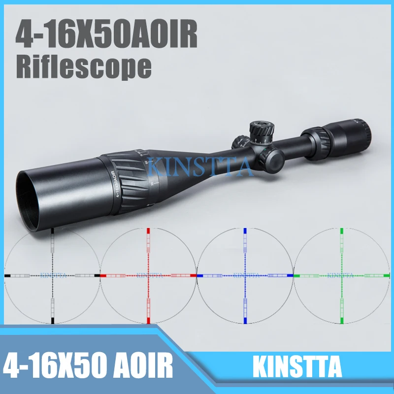

Tactical 4-16X50 AOIR Red Green Blue Color Reticle Optics Riflescope Illumination Rifle Scope For Hunting CS Battle