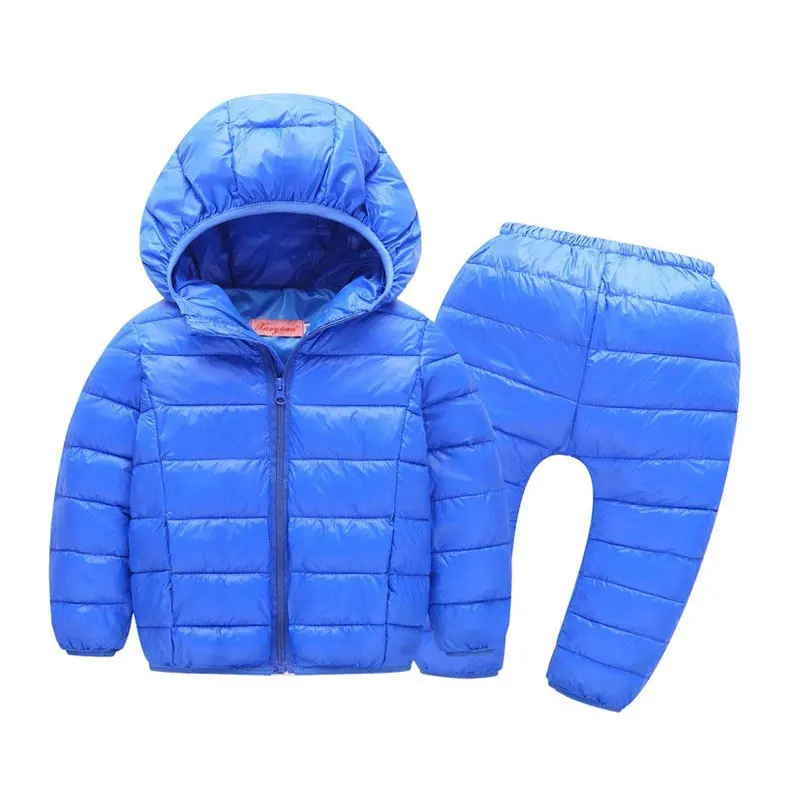 

2-6T Kids Hooded Tops Baby Girl Clothes Soild Color Jackets Winter Wear Two Pcs Kids Clothes Boys Clothing Down Coats Outerwear