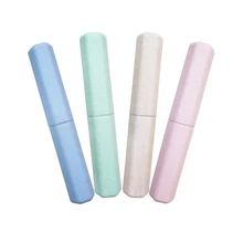 2 шт. пшеничной соломы Экологичные Портативный Путешествия взрослых для мужчин женщин малыш бытовой зубная щетка для путешествий хранения Держатели