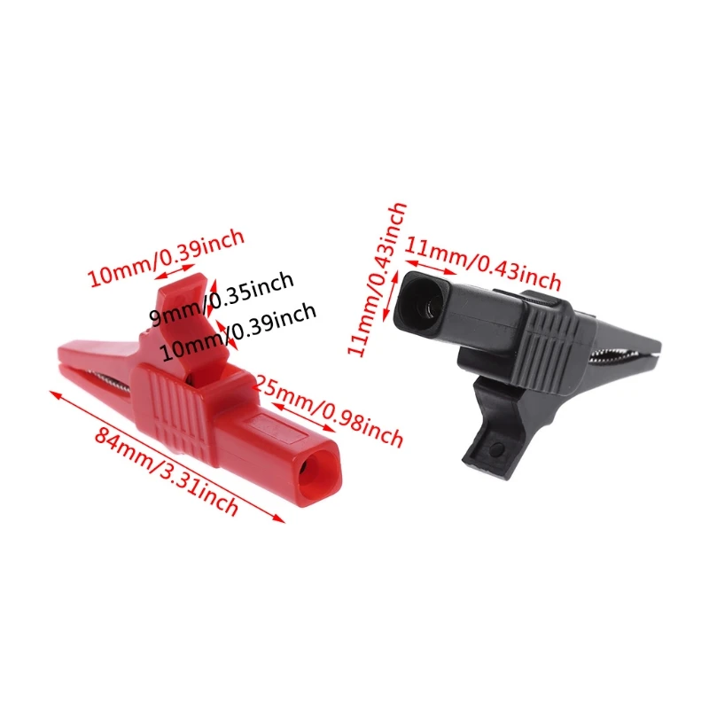 

32A 84mm Copper Alligator Clip Cable Wire Crocodile Clip Electrical Clamp Tester Probe