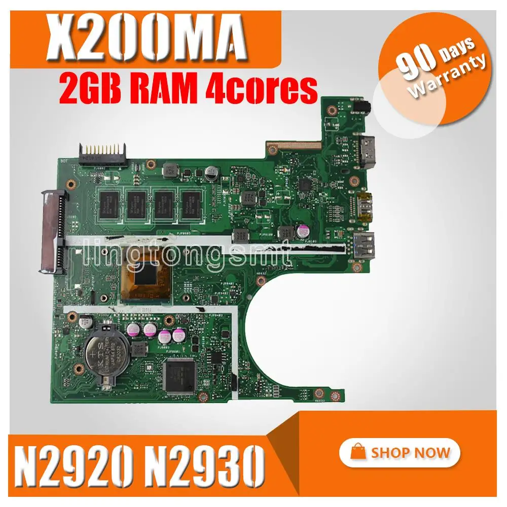 X200MA Motherboard REV2.1 For ASUS F200M X200M X200MA Laptop motherboard Mainboard N2920 N2930