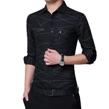 PLAYBOY новая рубашка мужская клетчатая без кармана Мужская одежда Slim Fit Мужская рубашка с длинными рукавами мужская повседневная мужская рубашка соцразмер Social