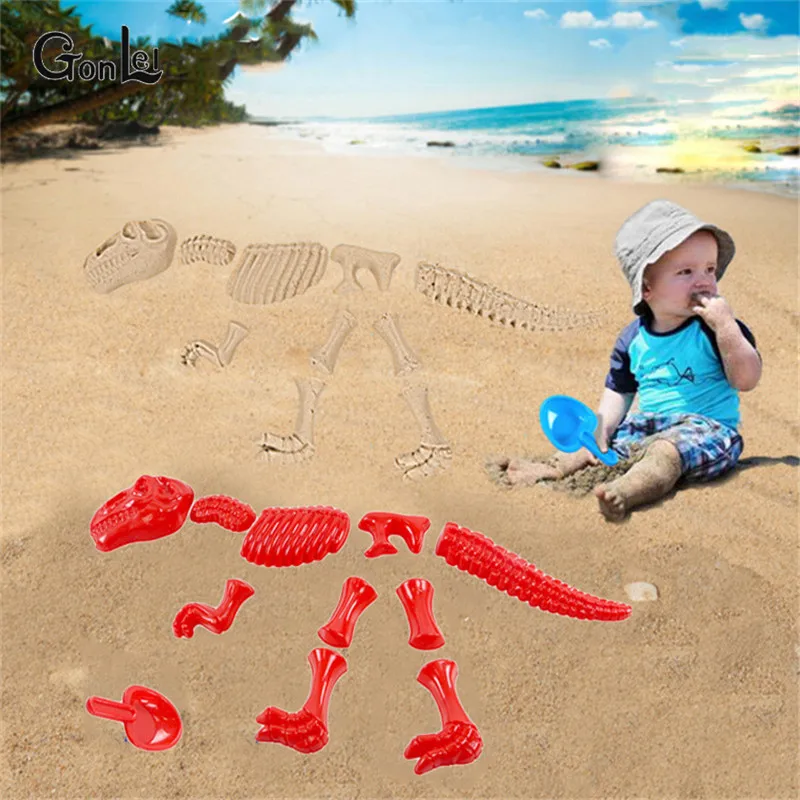 1 компл. Sandbeach веселый песок форма Трицератопс Тираннозавр Рекс Динозавр скелет кости пляжная Игрушка Летние игрушки лучшие подарки для детей
