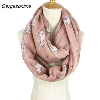 

Hot selling fashion cotton voile 100% Viscose Spring Summer unicon Loop scarf infinity scarf