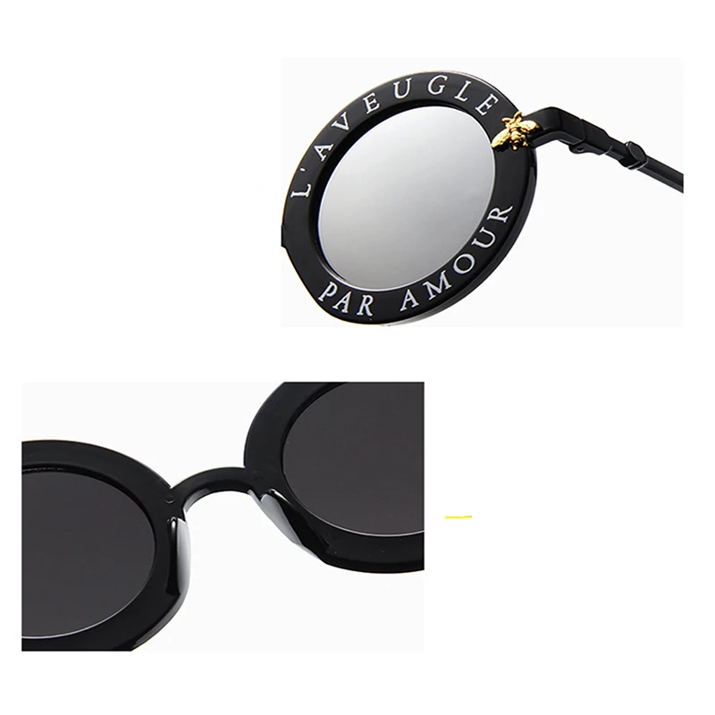 Jumlai новейшие модные Круглые Солнцезащитные очки женские брендовые дизайнерские Винтажные Солнцезащитные очки в форме пчелы с заклепками UV400 Oculos Feminino Lentes