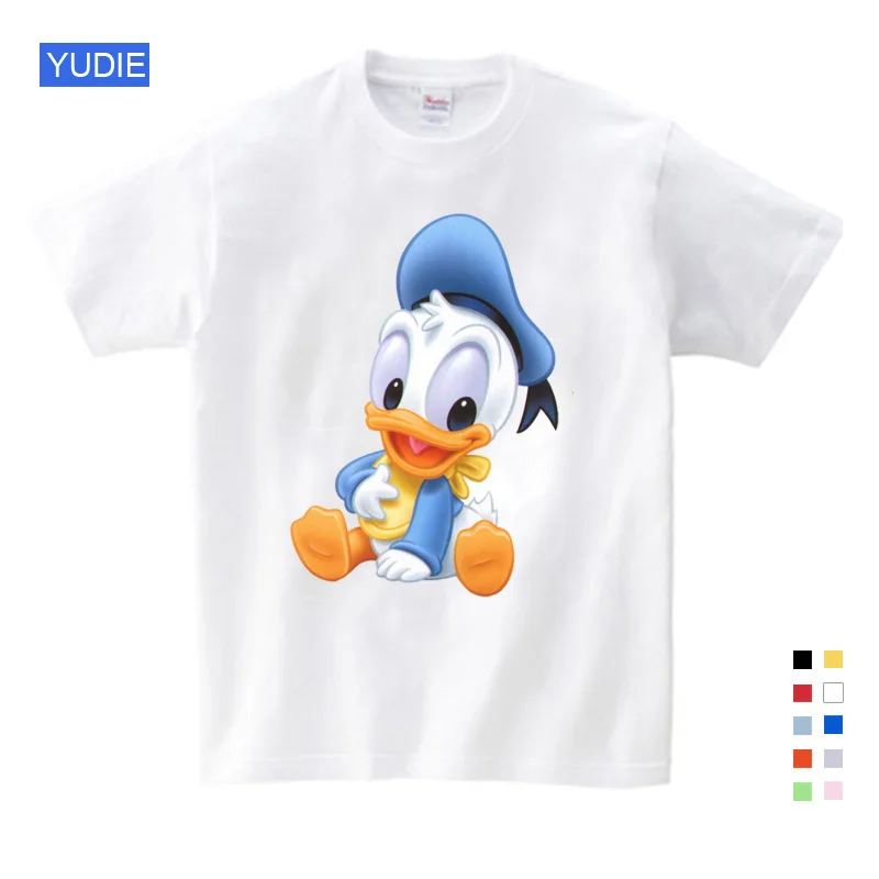 

Leisure Time Kids T Shirt Summer 2019 Short Sleeve T Shirts Donald Duck Mickey Mouse Designer Cartoon Tops Kids Girl Clothes