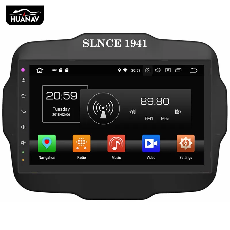 

HUANVA Android 8.0 Car DVD Player GPS navigation For Jeep Renegade 2016 2017 2018 2019 multimedia Car radio player stereo Auto