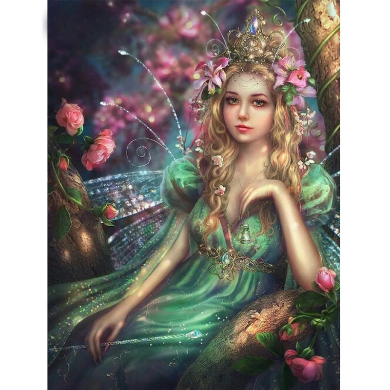 3D Needlework Diy Diamond Painting Elf Beauty Diamond Embroidery Pasted