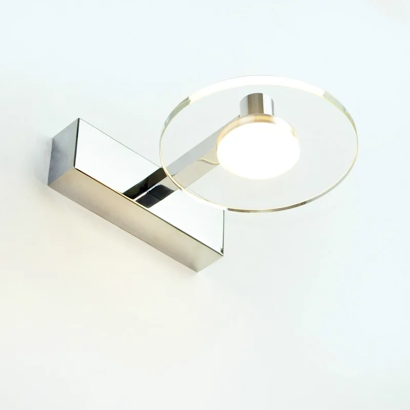 5 W مصباح الجدار LED رئيس واحد للماء ومكافحة الضباب الصدأ الحمام مرآة زينة للحمام مصباح الكريستال مصباح WF6251011