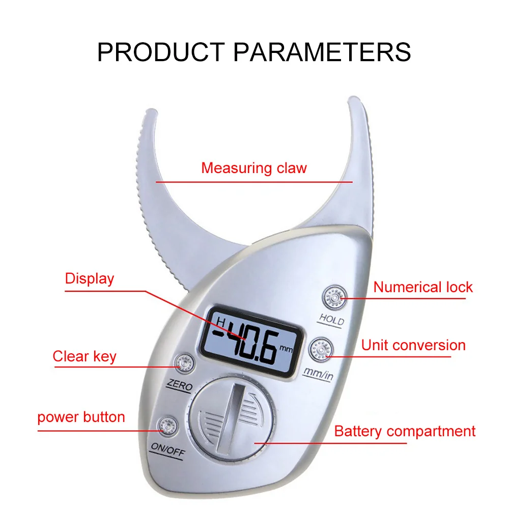 

Digital Body Fat Caliper Body Fat Analyzer Monitors Electronic PLICOMETRO And Tape Measure Pack Skin Muscle Tester