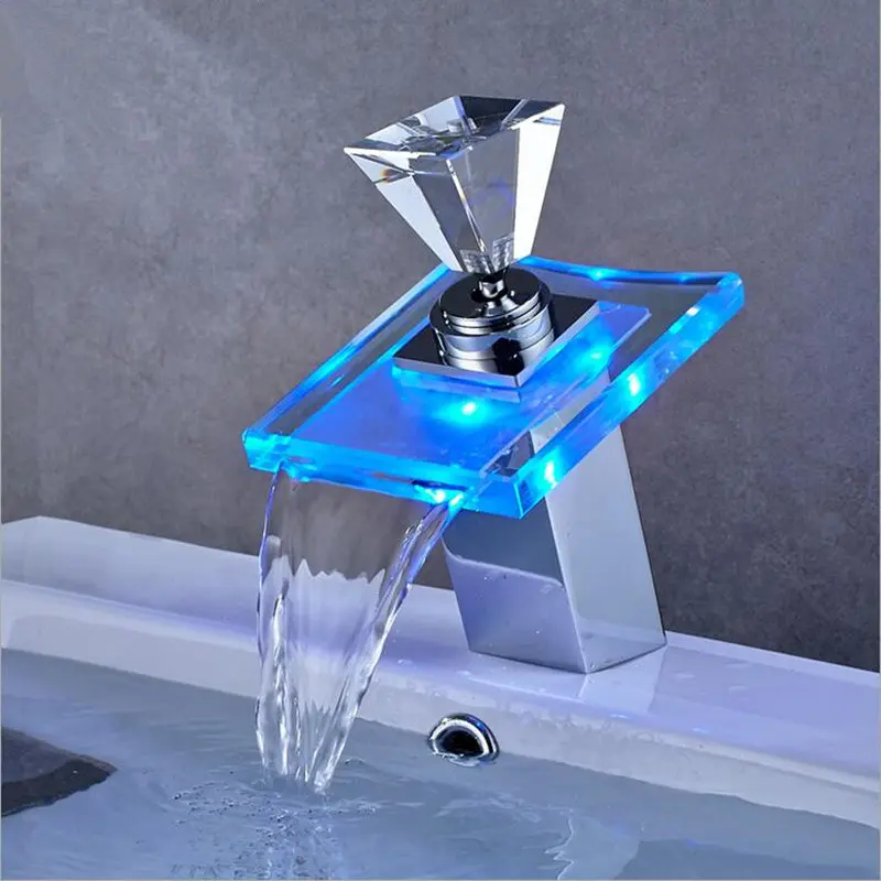 Donyummyjo الجملة والتجزئة بقيادة شلال صنبور الحمام حوض صنبور كروم النحاس الزجاج الغرور بالوعة خلاط صنبور Donyummyjo الجملة والتجزئة بقيادة شلال صنبور الحمام حوض صنبور كروم النحاس الزجاج الغرور بالوعة خلاط صنبور