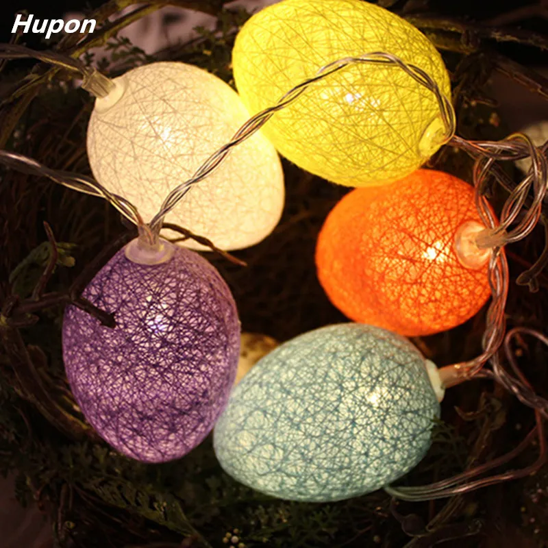 

10 20 30LEDs Easter Eggs String Fair Lights Holiday Patio Christmas Easter Decorations for Home 220V Outdoor Light Garland Balls