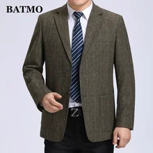Batmo Новое поступление высококачественный шерстяной Смарт клетчатый Повседневный блейзер для мужчин, мужские повседневные костюмы, мужские пиджаки больших размеров S-3XL 606