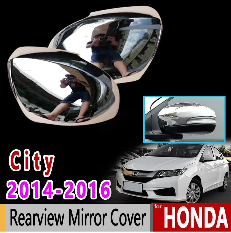 Для Honda City GM6 Grace баллада 2014 2015 2016 2017 2018 хромовое углеродное волокно Зеркало