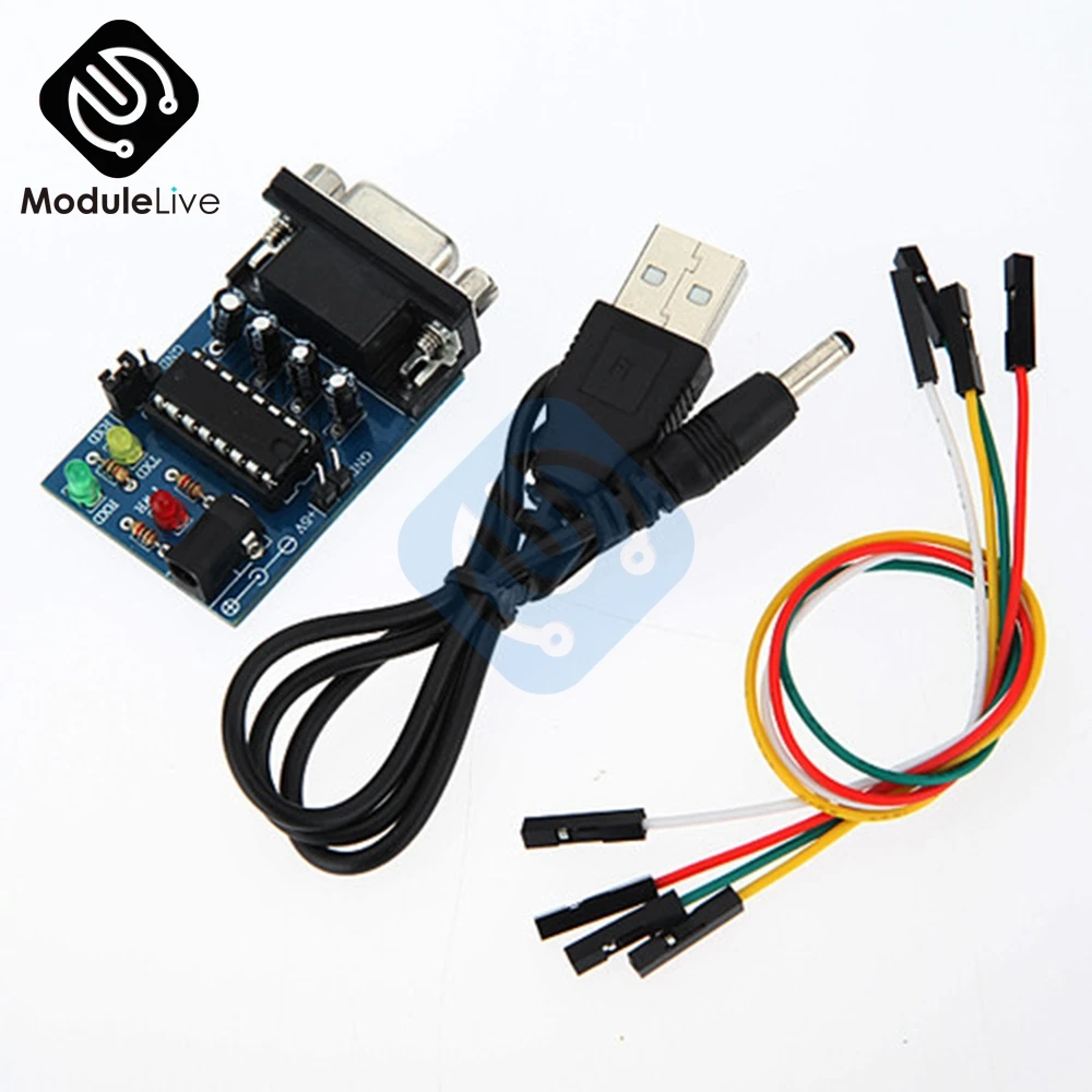 Плата модуля преобразователя RS232 в TTL COM серийный MAX232 MAX232CPE чип передачи ATMEGA16