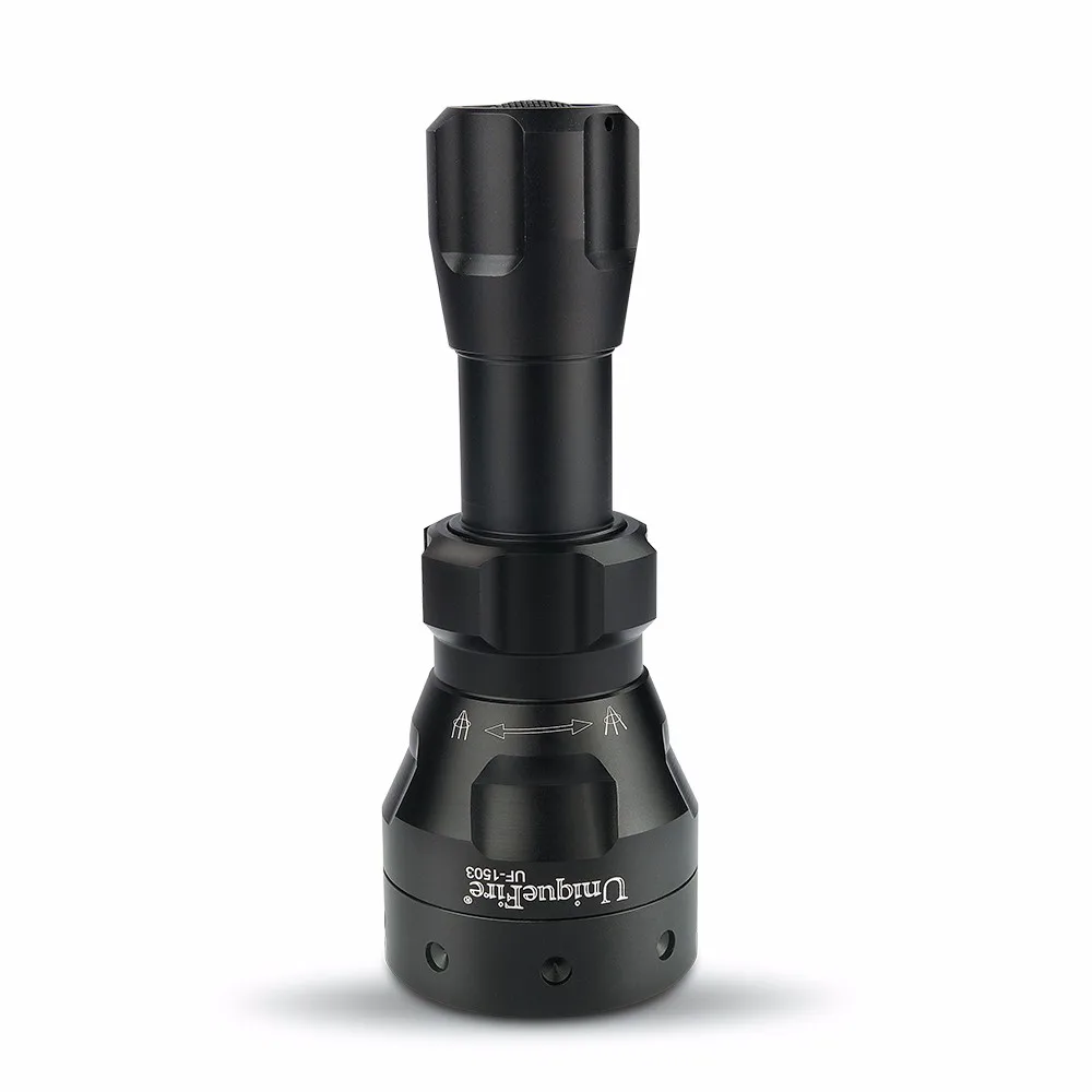 UniqueFire LED Flashlight UF1503 Tactical Waterproof WhiteGreenRed Light  LED Torch+Charger+Tail Switch+Gun Mount4