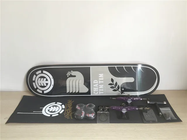 Cheap 2015 ELEMENT Brand Skate Deck Trucks Wheels & Bearings Complete Skate Board Set Plus Riser Pad Hardware Set & Installing Tool