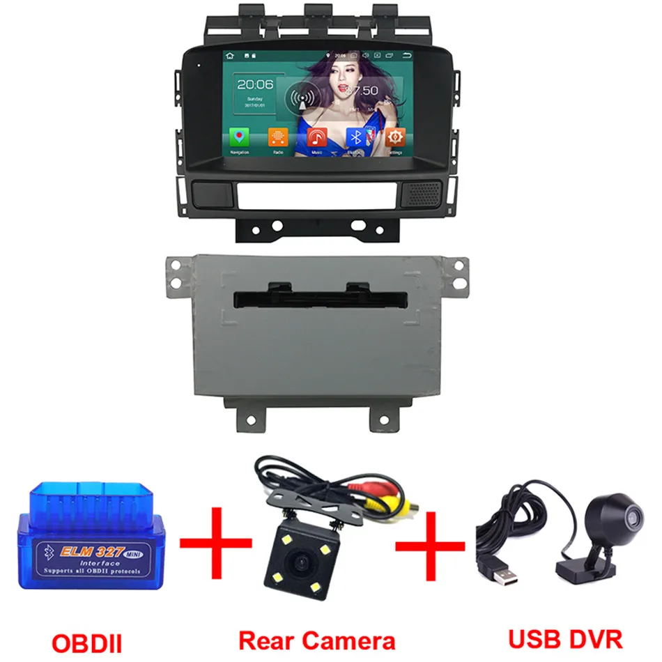 Radio OBD Camera DVR KLYDE 4G Octa Core Android 8,0 4G B оперативная память 32 ГБ встроенная DVD мультимедийный плеер радио для Opel Astra J/Buick Excelle GT XT 2010-2013 - Цвет: Radio OBD Camera DVR