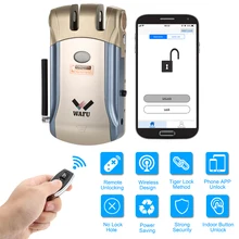 WAFU WF-008U Remote Control Intelligent Electronic Lock Invisible Keyless Entry Door Lock APP Unlocking with 4Remote Controllers