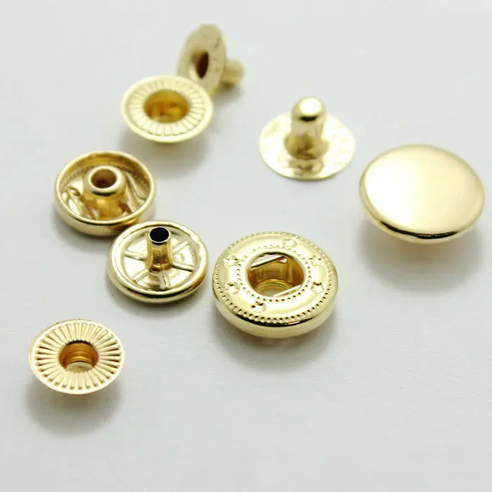 

100 set Metal Gold Snap Button Press Studs Fasteners Buttons Manual Installation Tool Clothes Accessories 10mm,12mm Wholesales