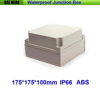 

Free Shipping 1 Piece Small Type IP66 ABS Grey Waterproof custom plastic enclosures 175*175*100mm