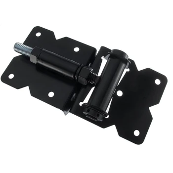 

GYTB Self Closing Gate Hinge 2-Pack (Black Finish) |The Best Set of Vinyl Fence Gate Hinges|Adjustable to Stop Gate