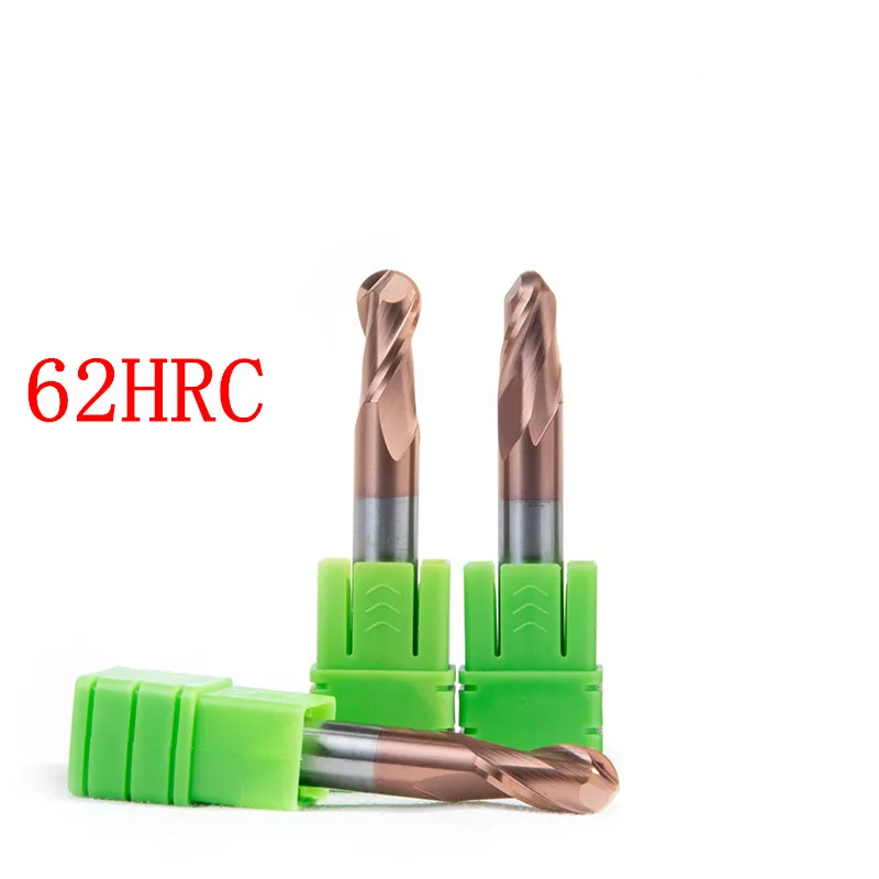 

5pcs/set R2.5x75MM 5MM HRC45 HRC50 HRC55 HRC60 HRC65 CNC solid carbide woodworking router bit,TiALN tapered ball nose end mills
