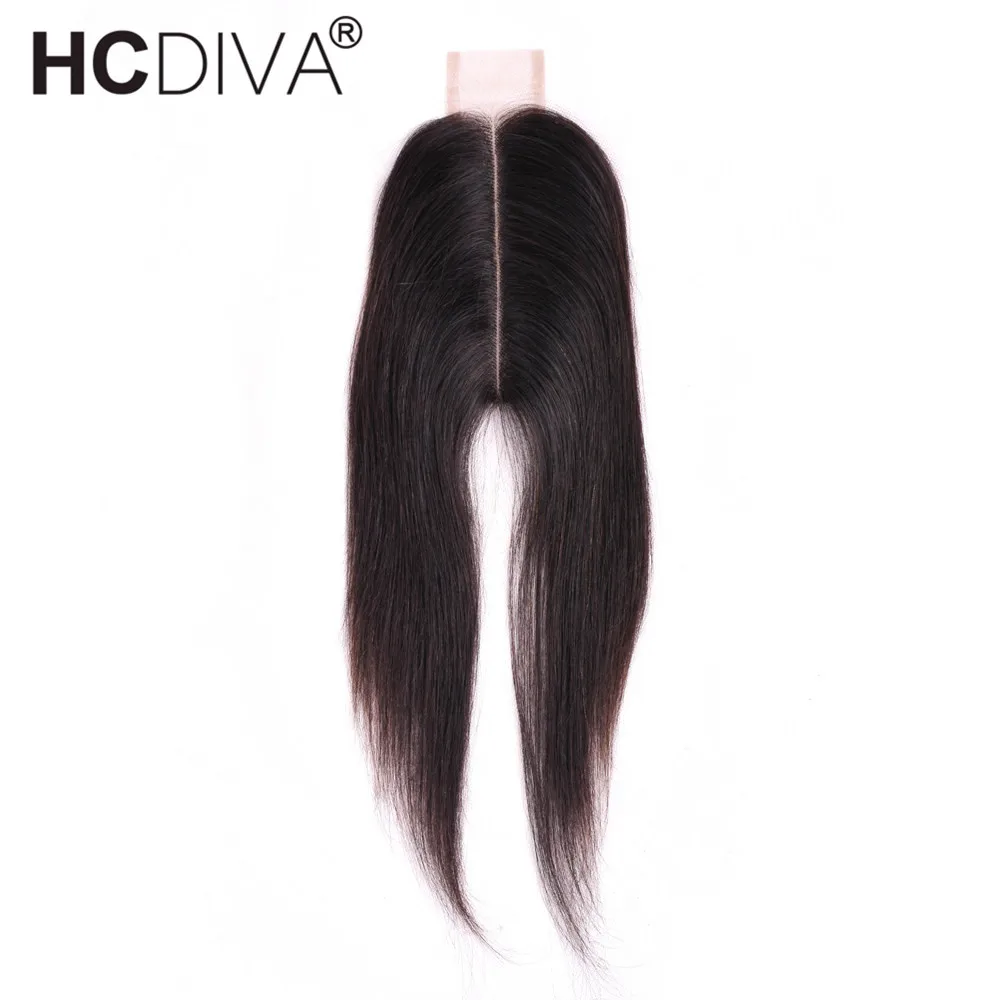 2*6 inch Middle Part Closure With Bundles Brazilian Remy Hair Bundles With Closure 3 Bundles Straight hair With Closure HCDIVA 2*6 inch Middle Part Closure With Bundles Brazilian Remy Hair Bundles With Closure 3 Bundles Straight hair With Closure HCDIVA