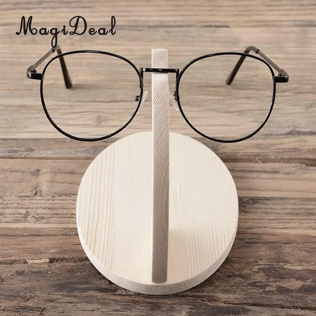 Wooden Glasses Display Rack Sunglass Stand Shelf Hanging Bracket Watches Jewelry Display