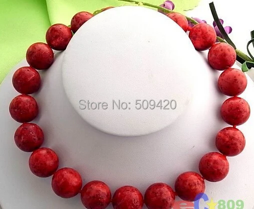 

Wholesale 32012 >>HUGE17" 20MM NATURE ROUND RED CORAL BEAD NECKLACE