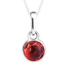 CKK Beads 925 Sterling-Silver-Jewelry Birthstone January Droplet Silver Pendant Charms Fits Bracelet Beads for Jewelry Making