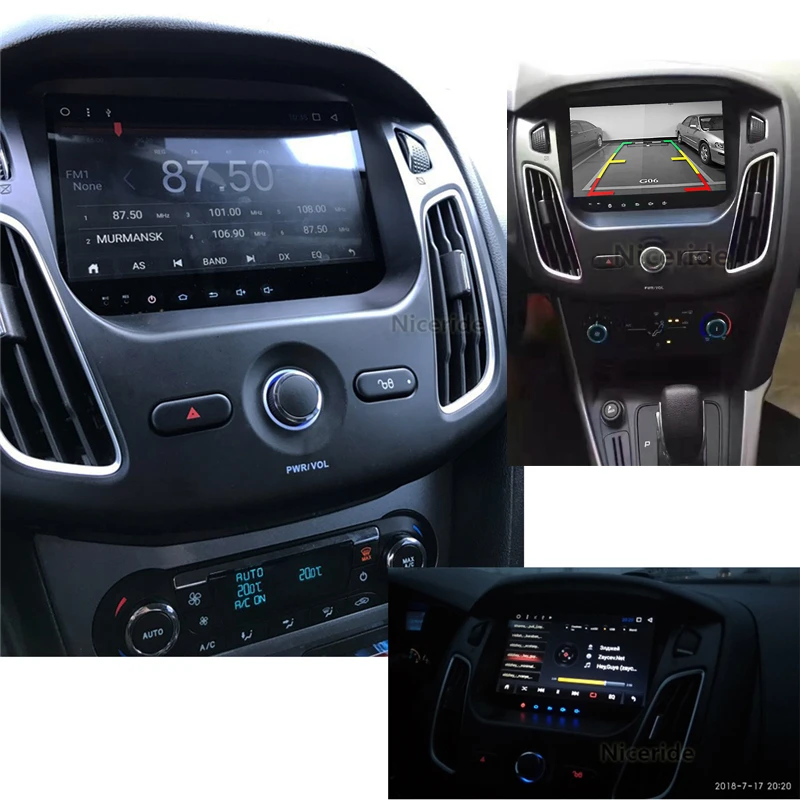 Авторадио с сенсорным экраном автомобильный Dvd плеер стерео GPS для Ford Focus Android 7 1 2