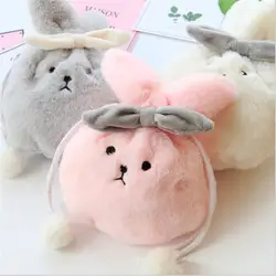 Kawaii хранение денег подарок обувь для девочек женские кошельки для женщин Мини милый Кот Плюшевые Уши портмоне сумка Monederos Para Monedas